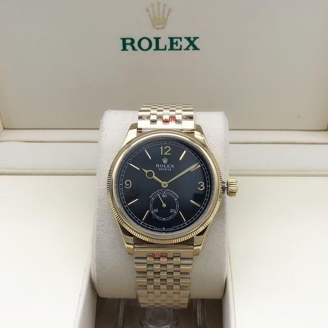 Rolex Perpetual 1908 Yellow Gold White Dial Settimo Bracelet