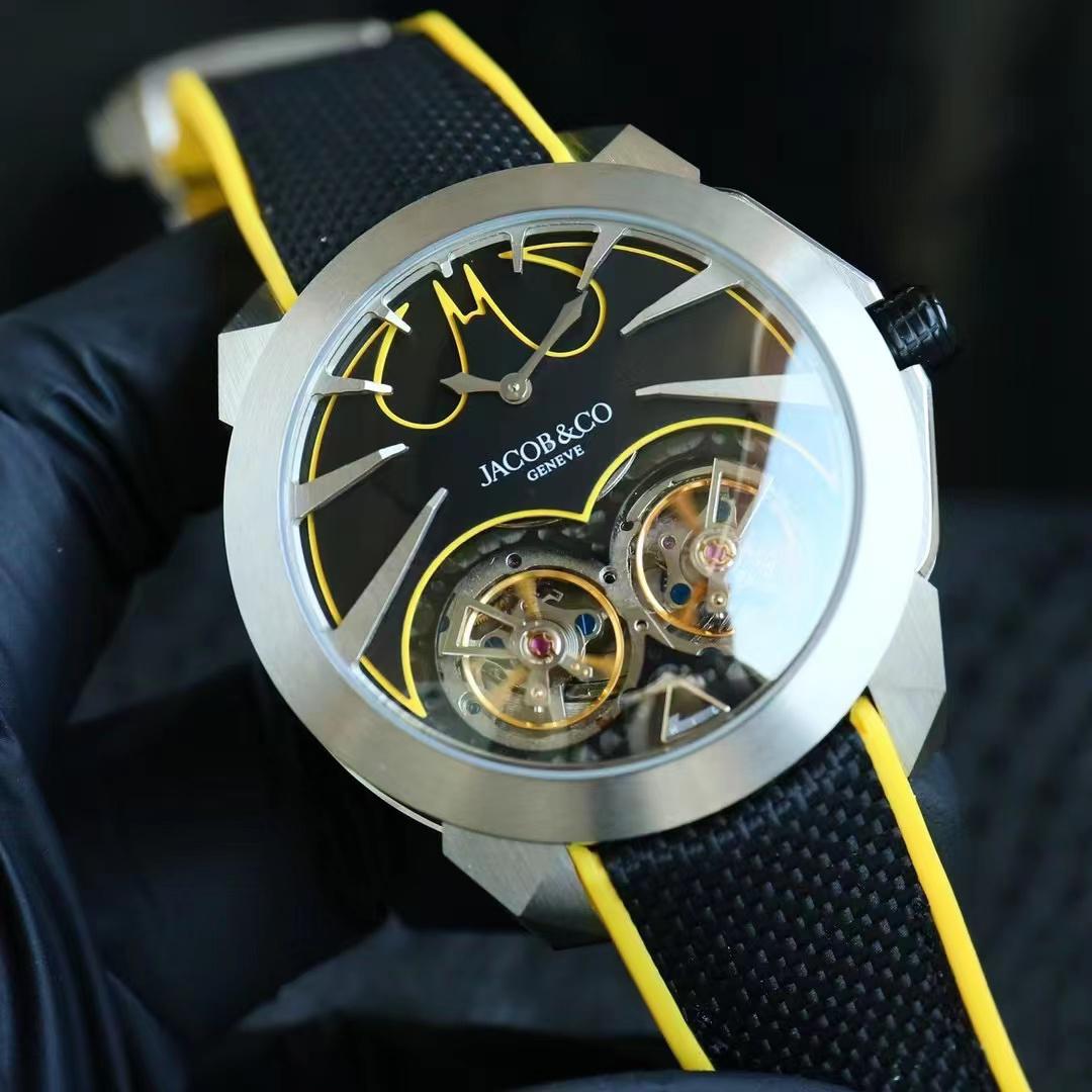 Jacob & Co. Casino Batman Rose Silver  Black Men’s Watch